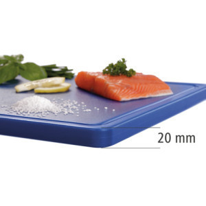 Cutting Board 530 x 325 mm - Blue - 20 mm Thickness - Bartscher