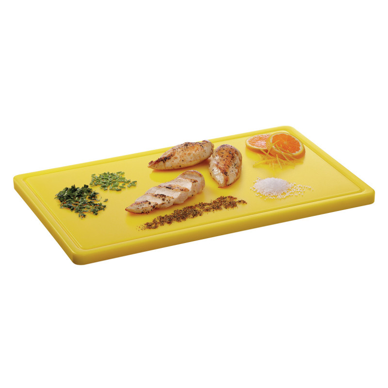 Cutting Board 530 x 325 mm - Yellow - 20 mm Thickness - Bartscher Cutting Board 530 x 325 mm - Yellow - 20 mm Thickness - Bartscher
