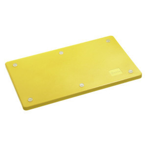 Planche à Découper 530 x 325 mm - Jaune - 20 mm d'Epaisseur - Bartscher