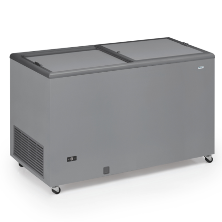 Professionelle Edelstahl-Truhe Gefrierschrank mit undurchsichtigem Deckel - 400 L