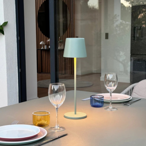 Kelly Olive LED Touch Table Lamp with Charging Tray - Set of 6 - Lumisky