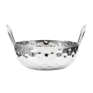 Gehamerd Kadai Schotel van Roestvrij Staal Tafel Presentatie 150 mm - Gastronoble