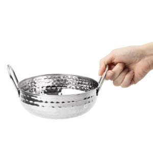 Plat Kadai Gehamerd in RVS Tafelpresentatie 170 mm - Gastronoble