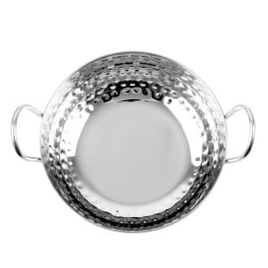 Gehamerd Kadai Schotel van Roestvrij Staal Tafel Presentatie 200 mm - Gastronoble