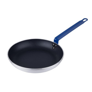 Antikleef Aluminium Koekenpan Teflon Plus Blauwe Handgreep 28cm - Gastronoble