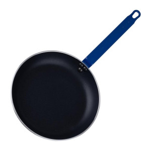 Antikleef Aluminium Koekenpan Teflon Plus Blauwe Handgreep 28cm - Gastronoble