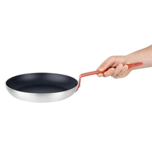 Antiaanbakpan Aluminium Teflon Rode Handgreep 240mm - Gastronoble