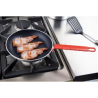 Antiaanbakpan Aluminium Teflon Rode Handgreep 240mm - Gastronoble