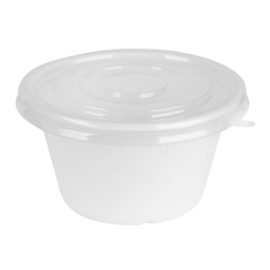 Recycelbare PET-Deckel Fiesta für Schalen von 400/500 ml - Packung mit 50 - Gastronoble