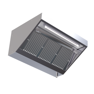 Hotte Snack 700 Led Sans Moteur Dynasteel - Länge 1400 mm, Inox AISI304