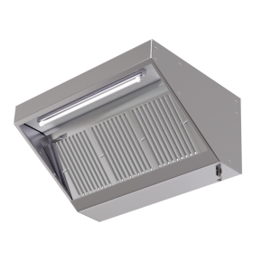 Hotte Snack 700 Led Sans Moteur Dynasteel - Länge 1400 mm, Inox AISI304