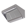 Hotte Snack 700 Led Sans Moteur Dynasteel - Länge 1400 mm, Inox AISI304