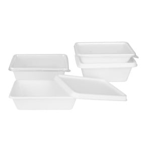 Composteerbare Suikerriet Voedselbakjes 650ml - Set van 100 - Gastronoble