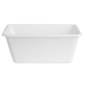 Kompostierbare Bagasse-Lebensmittelbehälter 1000ml - Packung mit 100 - Fiesta Green