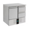Positieve Koelwerkbank met 1 Deur en 2 Laden - 257 L - CombiSteel