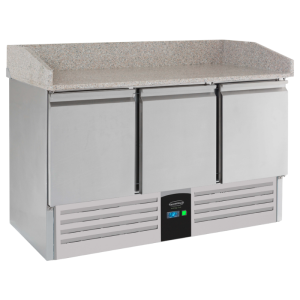 Voorbereidingstafel voor Pizza met 3 Deuren Energy Line - 400 L