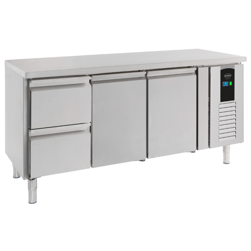 Positive Refrigerated Table with 2 Doors and 2 Drawers Energy Line - 291 L Positive Refrigerated Table with 2 Doors and 2 Drawers Energy Line - 291 L