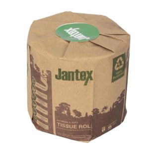 Recyceltes Toilettenpapier 3-lagig 260 Blätter - Packung mit 36 - Jantex