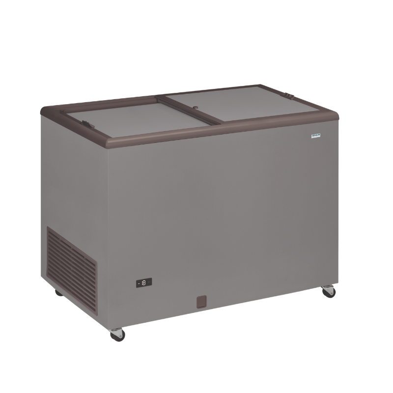 Professionelle Edelstahl-Truhe Gefrierschrank mit undurchsichtigem Deckel - 400 L Professionelle Edelstahl-Truhe Gefrierschrank mit undurchsichtigem Deckel - 400 L