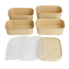 Rectangular Recyclable Food Trays 600 ml - Pack of 300 - Fiesta Green