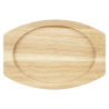 Plank voor Ovale Gietijzeren Schotel - 260x165 mm