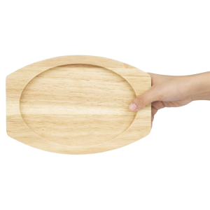 Plank voor Ovale Gietijzeren Schotel - 260x165 mm