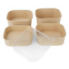 Rechthoekige Recycleerbare Bakjes 1200 ml - Set van 300 - Fiesta Green