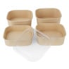 Recycelbare quadratische Schalen 1400 ml - Set von 300 - Fiesta Green