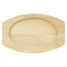 Plank voor Ovale Gietijzeren Schotel - 230x135 mm