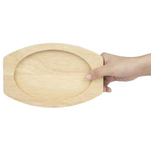 Plank voor Ovale Gietijzeren Schotel - 230x135 mm