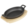 Plank voor Ovale Gietijzeren Schotel - 230x135 mm
