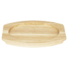 Plank voor Ovale Gietijzeren Schotel - 260x165 mm