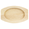 Plank voor Ovale Gietijzeren Schotel - 210x120 mm