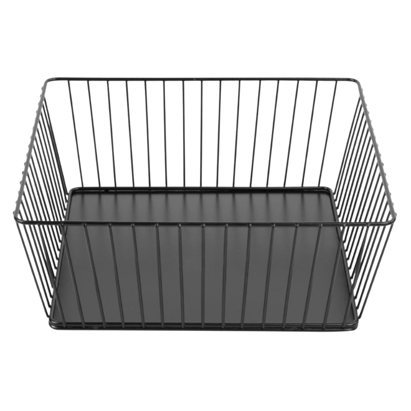 Vierkante metalen presenteermand zwart - 280x280x100 mm Vierkante metalen presenteermand zwart - 280x280x100 mm