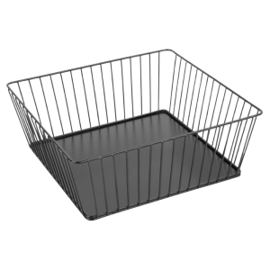 Vierkante metalen presenteermand zwart - 280x280x100 mm