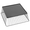 Vierkante metalen presenteermand zwart - 280x280x100 mm