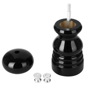 Zout- of Pepermolen van Zwart Hout - 125 mm