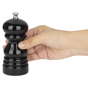 Zout- of Pepermolen van Zwart Hout - 125 mm