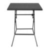 Zwarte Vierkante Inklapbare Tafel - 62 x 62 cm - Bolero