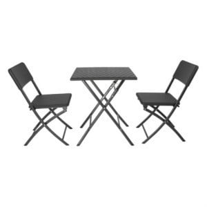 Zwarte Vierkante Inklapbare Tafel - 62 x 62 cm - Bolero
