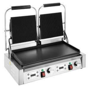 Grill Panini Dubbel - Gladde en Geribbelde Platen - Buffalo