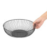 Runder Präsentationskorb aus schwarzem Metall Ø 285 mm - Olympia