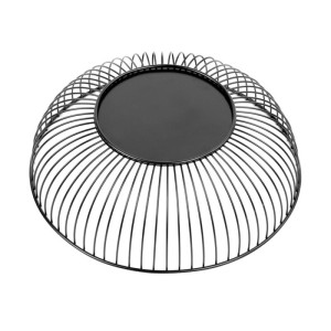 Runder Präsentationskorb aus schwarzem Metall Ø 285 mm - Olympia