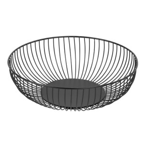 Runder Präsentationskorb aus schwarzem Metall Ø 285 mm - Olympia