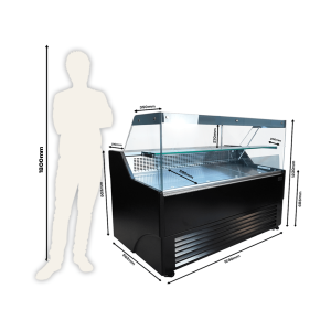 Wesley 1.5 Black Refrigerated Display 130 L - CombiSteel