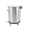 Edelstahl-Mülleimer mit Pedal - 100 L - Dynasteel