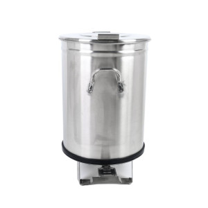 Edelstahl-Mülleimer mit Pedal - 100 L - Dynasteel