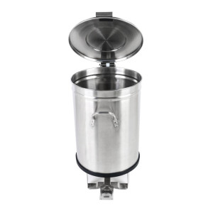 Edelstahl-Mülleimer mit Pedal - 100 L - Dynasteel