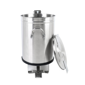 Edelstahl-Mülleimer mit Pedal - 100 L - Dynasteel