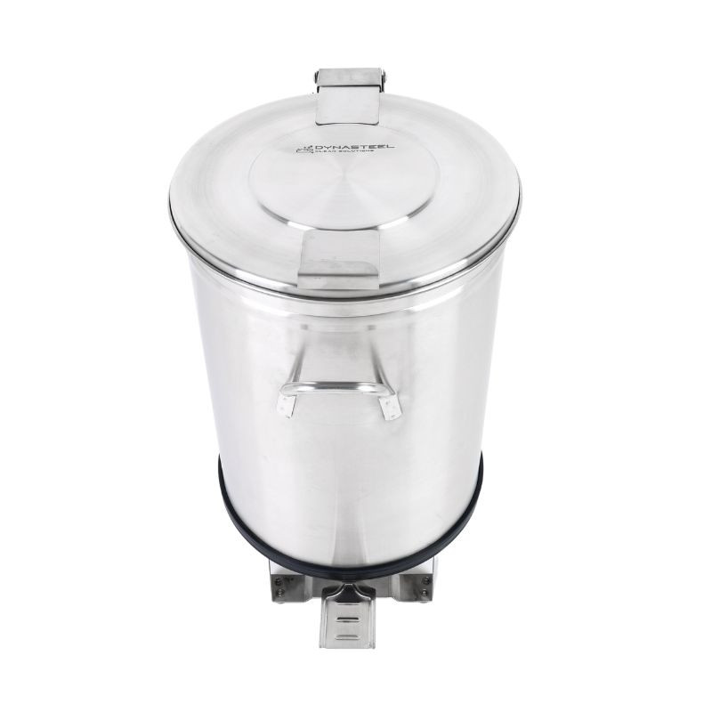 Edelstahl-Mülleimer mit Pedal - 100 L - Dynasteel